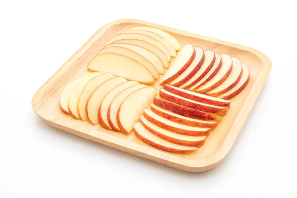 Fresh Red Apples Sliced Isolated White Background — Stock Photo, Image