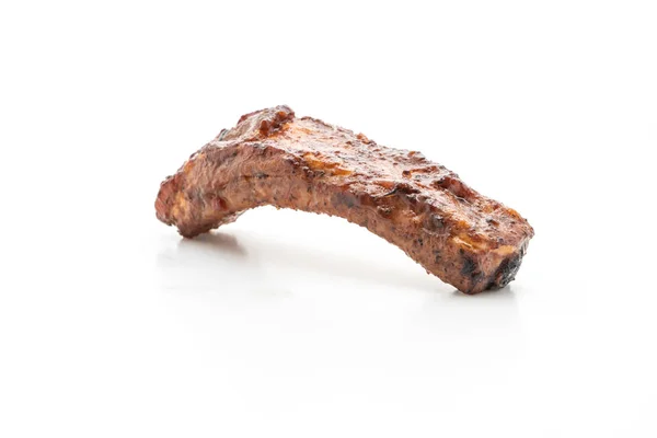 Grilled Barbecue Ribs Pork Isolated White Background — Stock Photo, Image