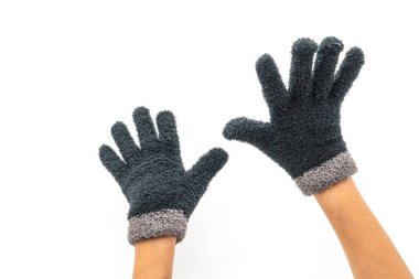 Eldivenler beyaz arkaplanda izole