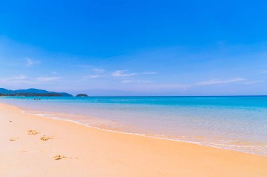 Güzel tropikal plaj ve deniz paradise Island - tatil tatil kavramı