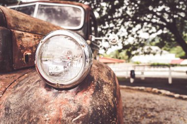 kafa eski araba - vintage etkisi filtre ışık