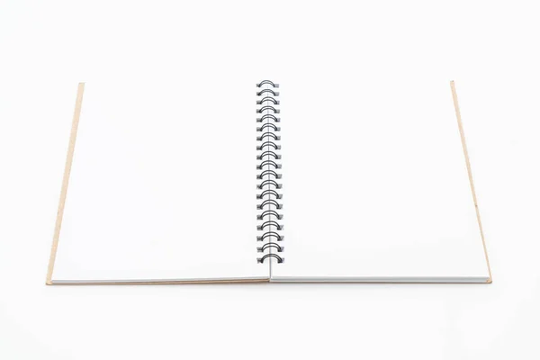 Blank Notebook Isolated White Background — Stock Photo, Image