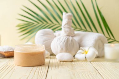 Spa uygulamaları üzerinde ahşap arka plan belirleme