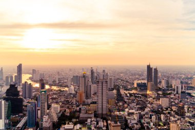 Bangkok cityscape ile bina ve archit güzel dış