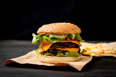 Taze lezzetli hamburger. 