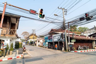 Pai, Tayland - 16 Şubat 2019: Street sahnede Pai 20 üzerinde 16 Şubat,