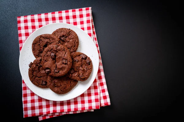 Chokolade cookies med chokolade chips - Stock-foto