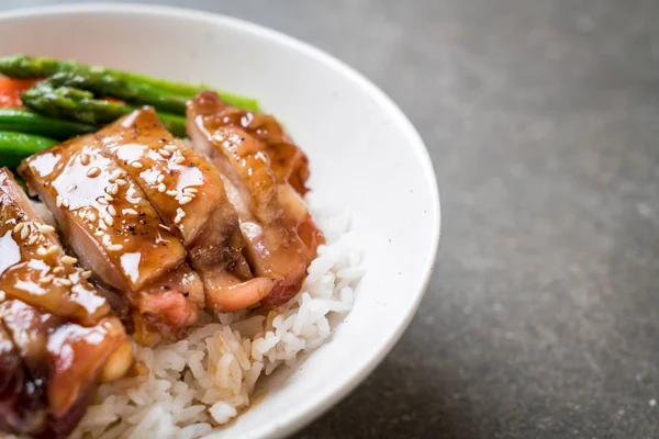 Teriyaki chicken rice bowl — Stock Photo, Image