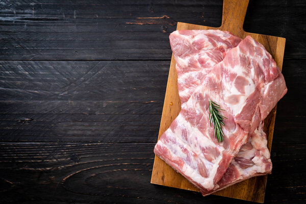 Fresh raw pork ribs 