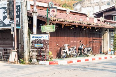 Pai, Tayland - 16 Şubat 2019: Street sahnede Pai 20 üzerinde 16 Şubat,