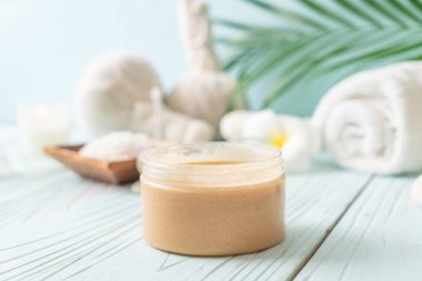 Spa uygulamaları üzerinde ahşap arka plan belirleme