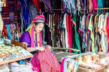 Mae Hong Son, Thailand - 6 Şubat 2019: Kuzey Tayland tr