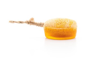 Lif kabağı sünger ile sabun fırçalayın