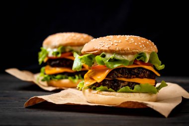 Taze lezzetli hamburger. 