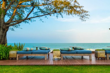 boş plaj sandalye koltuk Deniz Manzaralı