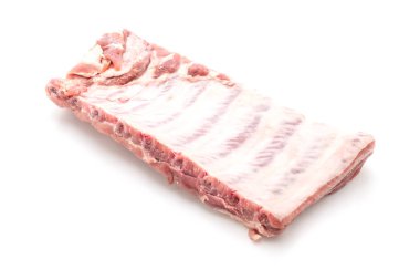 Taze çiğ domuz kaburgası. 