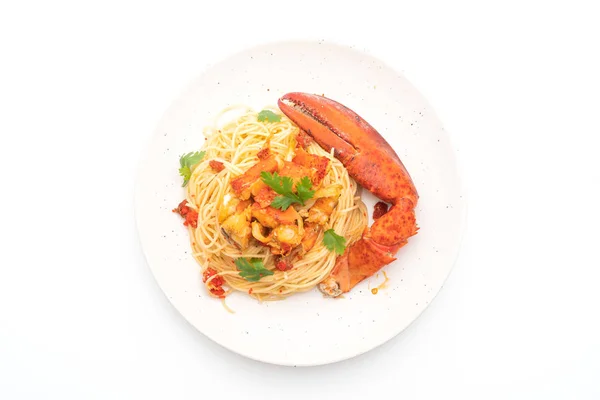 Tészta all 'astice vagy homár spagetti - olasz étel — Stock Fotó