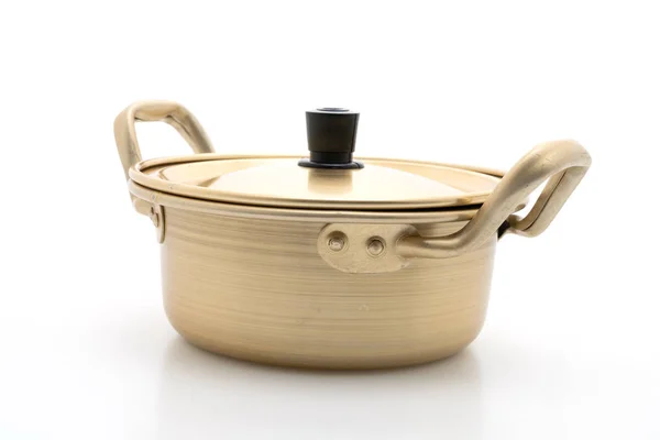 Empty golden pot in Korean style — Stock Photo, Image