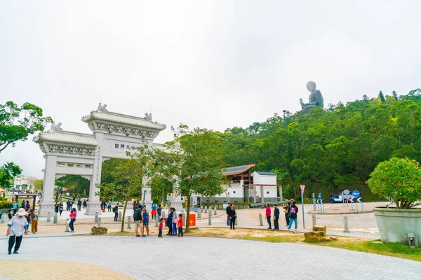 HONG KONG - 21 de FEB de 2019: Tian Tan Buddha alias el Gran Buda es — Foto de Stock