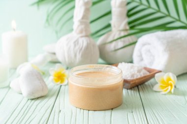 Spa uygulamaları üzerinde ahşap arka plan belirleme