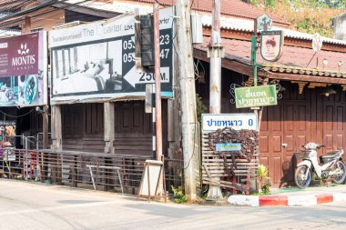 Pai, Tayland - 16 Şubat 2019: Street sahnede Pai 20 üzerinde 16 Şubat,