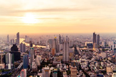 Bangkok cityscape ile bina ve archit güzel dış