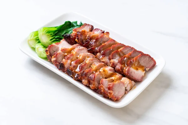 Roast barbecue red pork — Stock Photo, Image