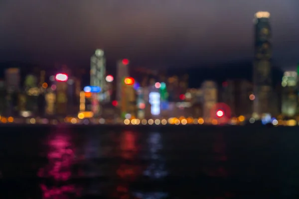 抽象模糊和注意力不集中香港城市 — 图库照片
