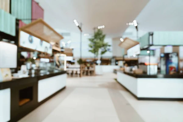 Abstrato borrão e desfocado centro de praça de alimentação no shopping — Fotografia de Stock