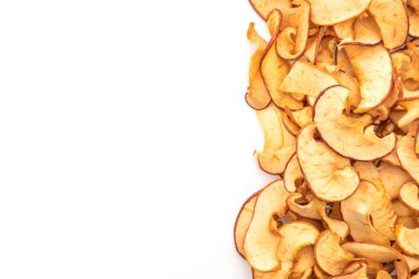 Ev yapımı kurutulmuş organik elma dilimli