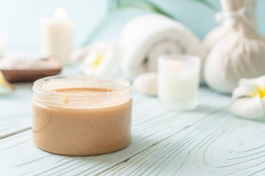 Spa uygulamaları üzerinde ahşap arka plan belirleme