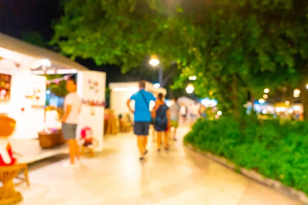 Abstract blur and defocused night street market — Stock Photo, Image