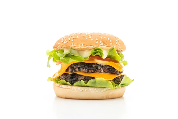Świeży smaczny burger na białym tle — Zdjęcie stockowe