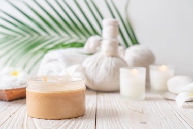 Spa uygulamaları üzerinde ahşap arka plan belirleme