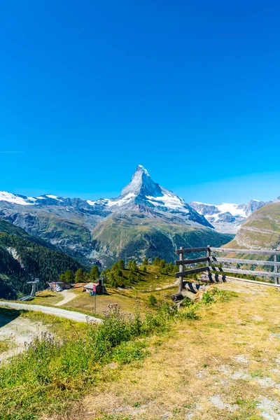 Widoki na szczyt Matterhorn w Zermatt, Szwajcaria. — Zdjęcie stockowe