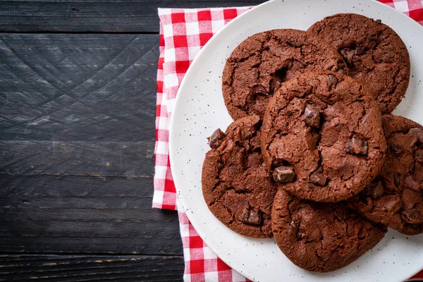 chocolate cookies with chocolate chips