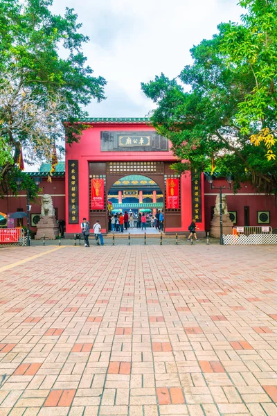 HONG KONG, CHINA - FEB 20 2019: Vista do Templo Che Kung em Hong — Fotografia de Stock