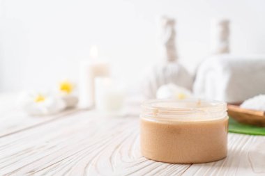 Spa uygulamaları üzerinde ahşap arka plan belirleme