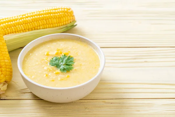 Corn soup bowl — Stock Photo, Image