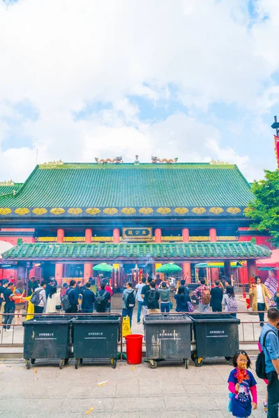 HONG KONG, CHINA - FEB 20 2019: Vista do Templo Che Kung em Hong — Fotografia de Stock