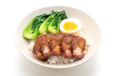 tepesinde pirinç kırmızı Barbekü domuz eti kızartma