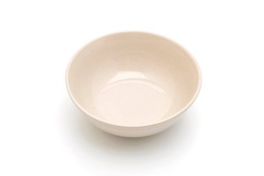 plaka ve beyaz arka plan üzerinde izole kase