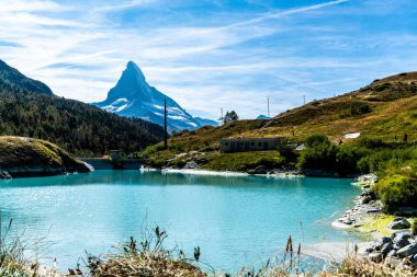Matterhorn Zermatt gölde Mosjesee ile