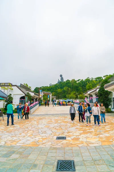 HONG KONG - 21 de FEB de 2019: Tian Tan Buddha alias el Gran Buda es — Foto de Stock