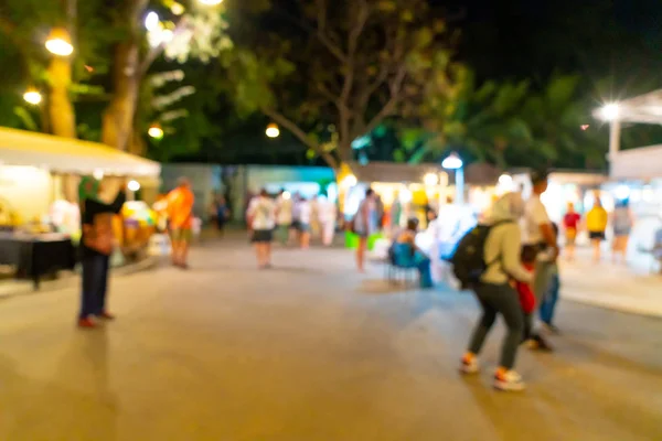 Abstract blur and defocused night street market — Stock Photo, Image