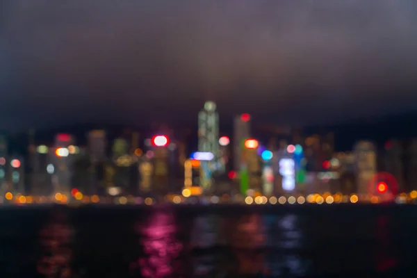 Abstraktní rozmazání a rozostření Hong Kong City — Stock fotografie