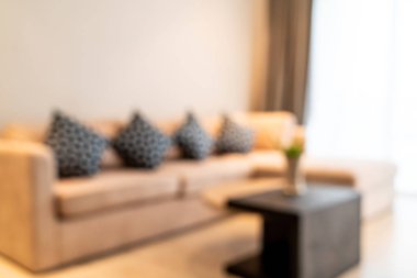 Soyut bulanıklık ve ufuk oturma odası iç