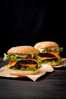 Taze lezzetli hamburger. 