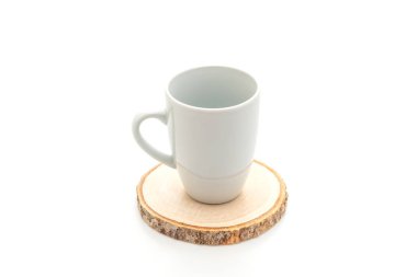 beyaz zemin üzerine beyaz kupa