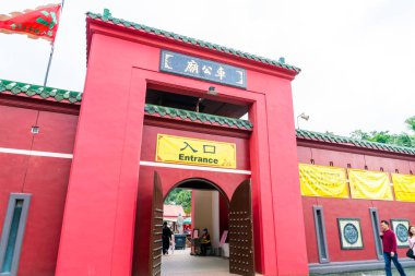 Hong Kong, Çin - 20 Şubat 2019: Che Kung Temple Hong görünümünü